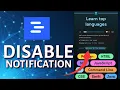 How to Disable Notifications in Encode 2025