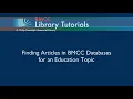 Finding Education Articles in BMCC Library Databases