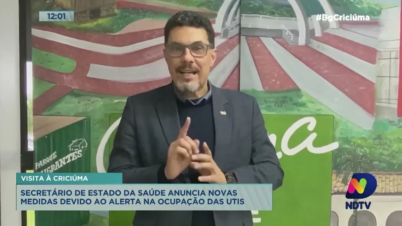 Secretário de Estado da Saúde anuncia novas medidas devido ao alerta na ocupação das UTIs