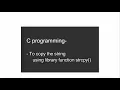 copy string program using library function - PC run