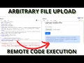 ARBITRARY FILE UPLOAD TO REMOTE CODE EXECUTION WITH BURPSUITE