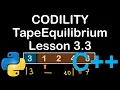 Tape Equilibrium in Python and C Codility Lesson 3