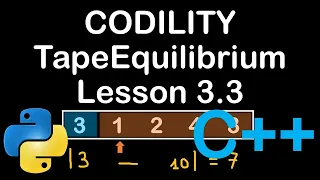 Tape Equilibrium in Python and C Codility Lesson 3