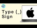 How to type underscore - on your laptop