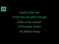 Gin Blossoms - Allison Road (Karaoke)