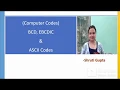 Computer Codes BCD EBCDIC ASCII code
