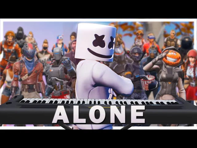 24 players play "Alone" on Fortnite piano