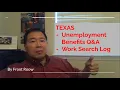 2 Texas Unemployment Benefits - Work Search Log