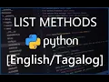 Python Programming for Beginners - 15 Methods on Lists