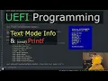 Basic Printf Text Mode Info UEFI Dev in C