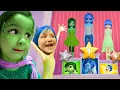 DRESS to iMPRESS but with iNSiDE OUT 2 Adley Navey play a princess fashion show Roblox game