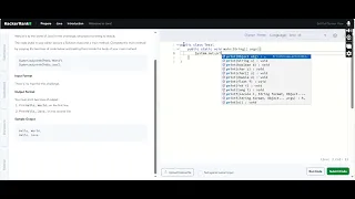 Hello World Hacker Rank Java