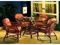 Rattan Dinette Sets with Caster Chairs