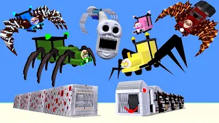 Red And Blue Shin Sonic Vs Choo Choo Train And Train School - Minecraft Animation