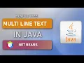 How to Type Multi Line text in Java Jlabel NetBeans Java Tech Amr