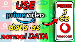 how to use free 3gb prime video data as normal data freedata vodacom