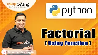 Python program to find factorial using function Python for Beginners