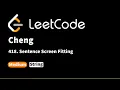 LeetCode 418 Sentence Screen Fitting