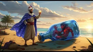 قصة الخياط الفقير والعباءة السحرية وخاتم ملك الجن والمارد المسجون 