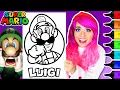 Coloring Luigi Super Mario Coloring Page Super Mario Bros Coloring Pages Ohuhu Art Markers
