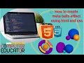 How to create meta balls effect using html and css Computer Educator