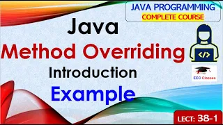 L38-1 Method Overriding Introduction Example Java Programming Lectures in Hindi