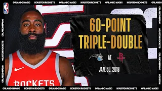 Harden Notches First Career 60-PT Triple-Double Classic Game