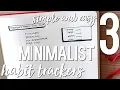 Minimalist Bullet Journal Habit Trackers SIMPLE EASY