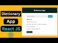 Dictionary App Using React JS in Hindi Dictionary App