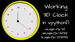 How to make a 3D working clock in vpython vpython 16