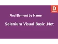 Selenium Visual Basic Net Find Element by Name