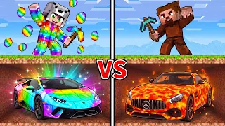 ZENGİN vs FAKİR: Yer Altı ÖZEL ARABA Madeni - Minecraft