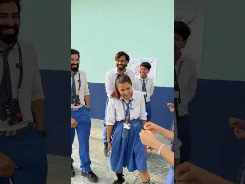 School shoot ke BTS 🏫🤣 #shorts #ytshorts #sejalgaba