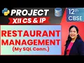 Complete Project Code on Restaurant Management using Python MySQL