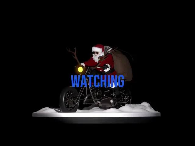 Biker Santa Claus on Reindeer Motorcycle - High Detail 3D Printable Model video thumbnail
