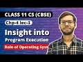 Chapter 4 Insight into Program Execution Role of Operating System Class 11 Python in Hindi