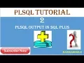 PLSQL OUTPUT in SQL Plus