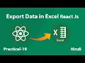 Export Data in Excel using React Js