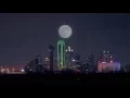 4K Dallas moonrise timelapse