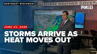 Severe weather on the way to Green Bay Appleton Fox Valley - 3 p m June 23 2025