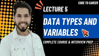 Lecture 5 - Data Types and Variables Java Complete Course in Hindi Beginner to Professional