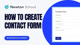 How To Create Contact Form Using HTML CSS JS Coding Home Newton School