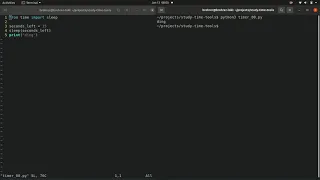 Intro to Python chapter 2 0 Building a timer