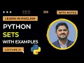 21 Python Sets Tutorial Python Tutorial for Beginners Amit Thinks