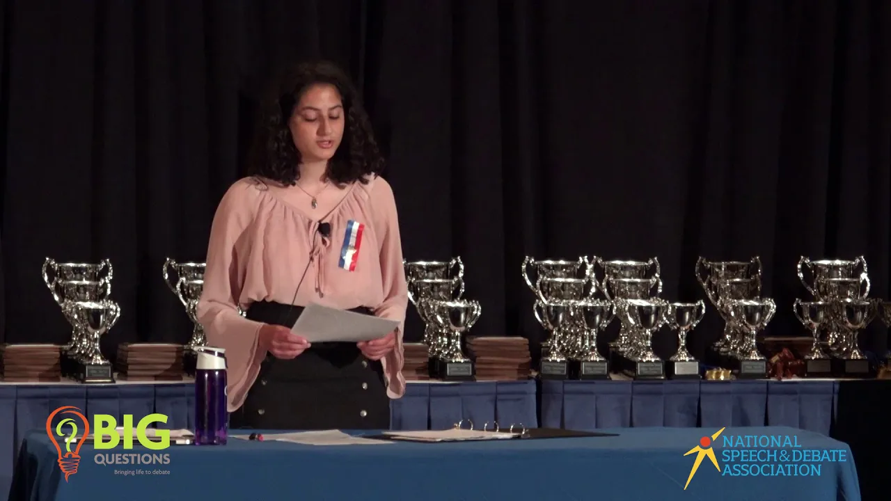 NSDA Nationals 2018 - Big Questions Debate Final Round: video thumbnail