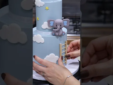 Baby shower cake 🥰💙 use code FROSTLOVE10 for a discount at frostform.com checkout #cake ##shortsfeed