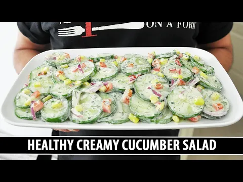 CREAMY Cucumber Salad | HEALTHY & Refreshing 10 Minute Recipe