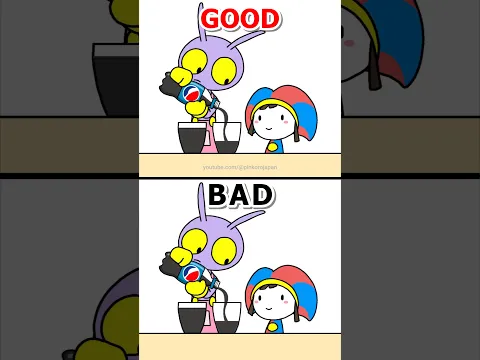 The Good Ending VS The Bad Ending😅JAX x POMNI Funny Share Animation #friendship #shorts #share