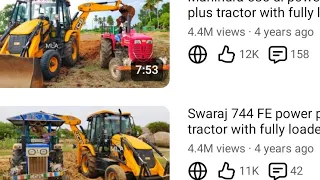 Swaraj 844 Fe power plus tractor with fully loaded trolley pulling | Mahindra tractor power | CFV