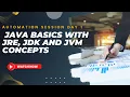 Automation Session Day 1 - Java JDK JRE JVM JIT Compilation and Java Architecture Explained